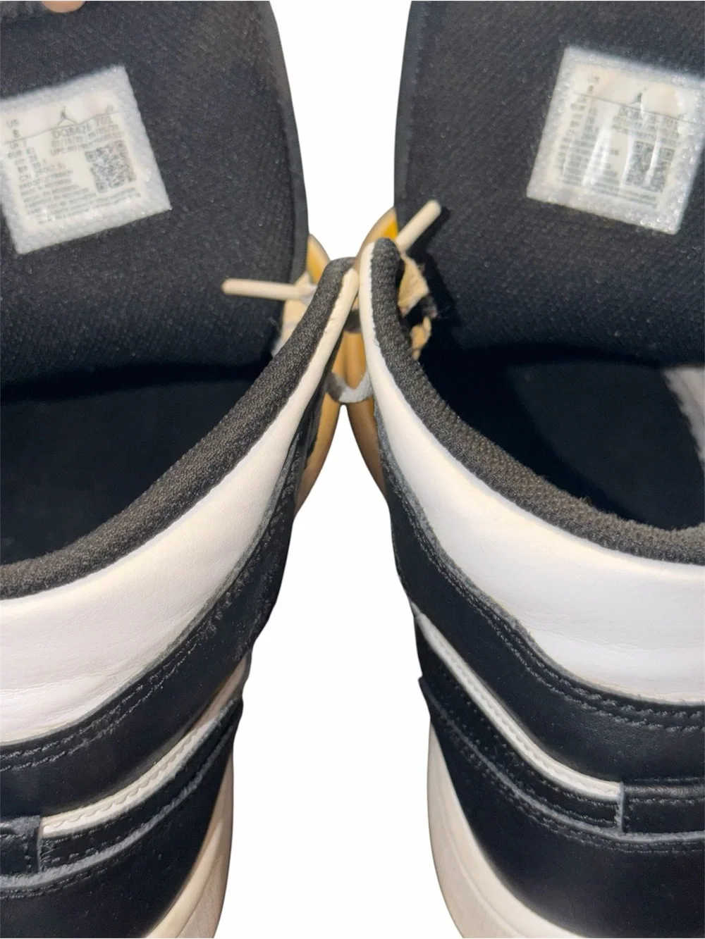 Jordan Mens High-Top Sneakers in White, Black & Yellow